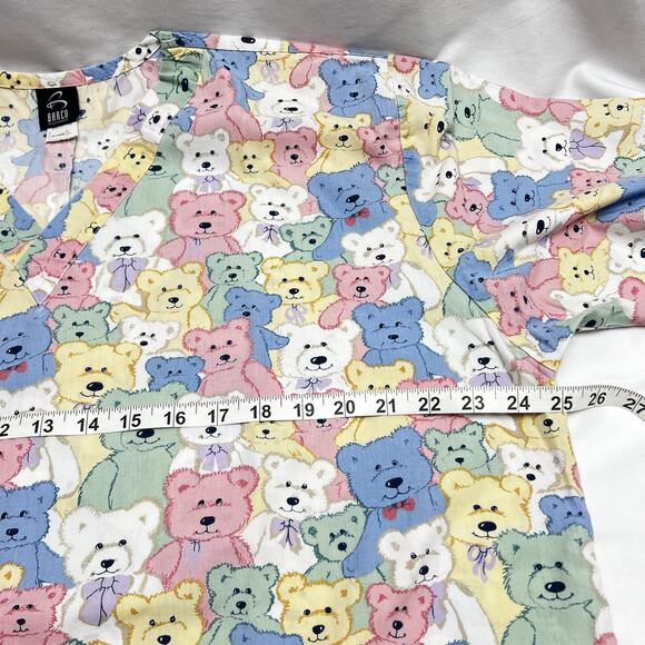 Vintage Scrub Tops Lot of 4 Size L/XL Pockets 4th of July Bears Rubber Ducky - Picture 12 of 13